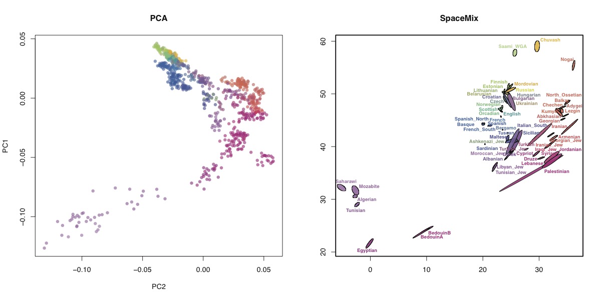 PCA and SpaceMix